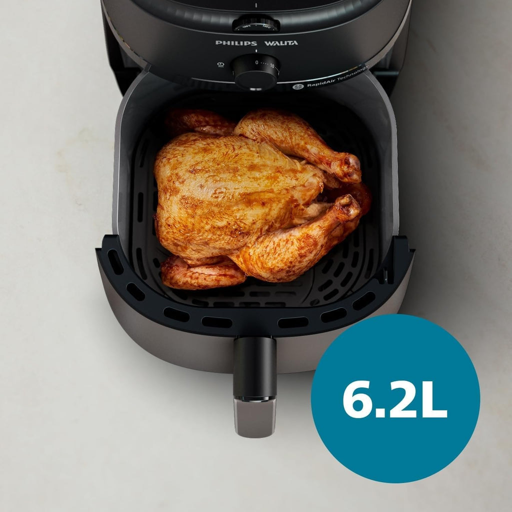Fritadeira Airfryer Série 1000 XL, Philips Walita, 6,2 litros, Tecnologia RapidAir, Preta, 2 anos de garantia, 110v - NA130/00