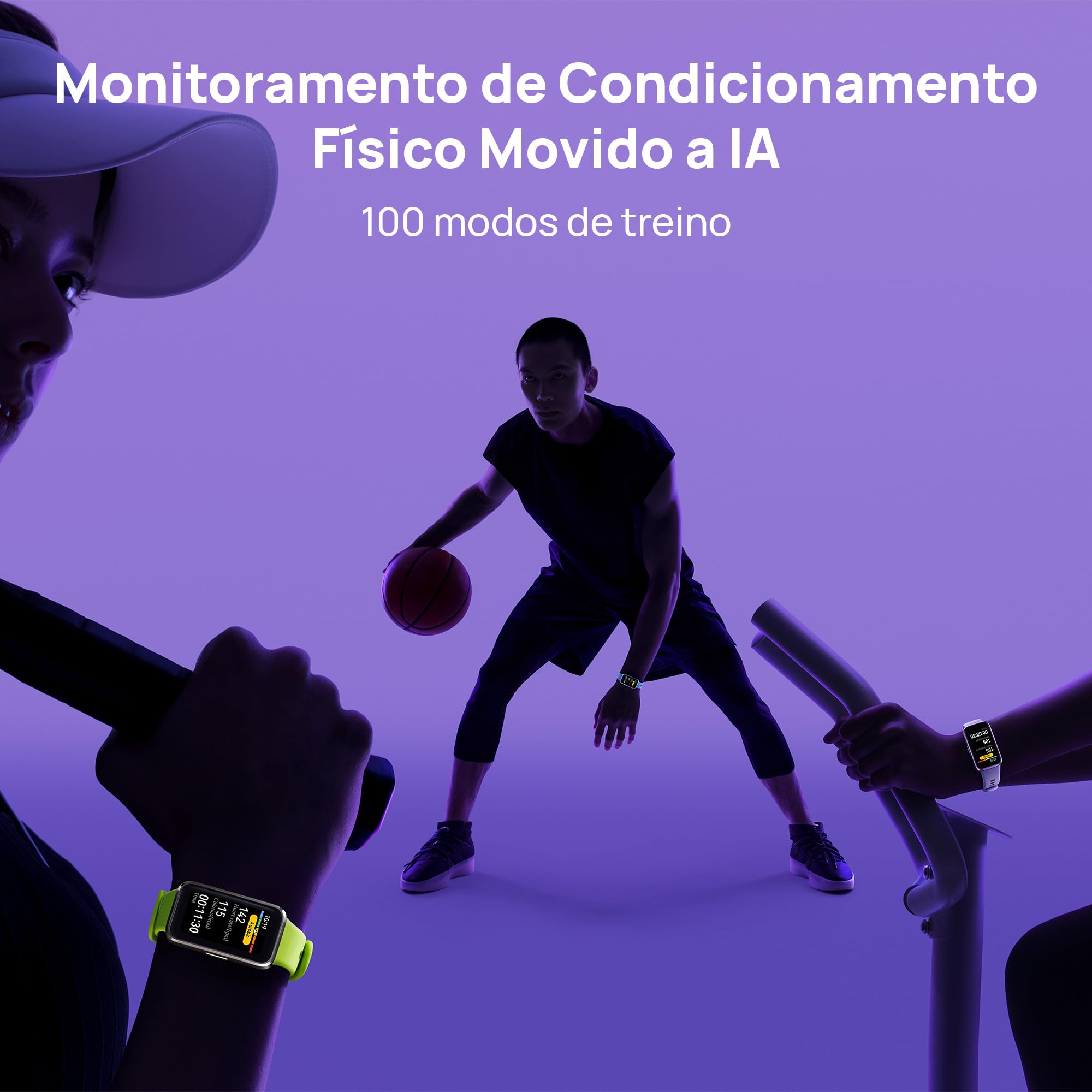 Smartwatch, HUAWEI Band 10, Caixa de Polímeros Duráveis, Análise do Sono em Nível Profissional, Assistente de Bem-estar Emocional, Relógio Smartwatch Compatível com Android e iOS, Preto