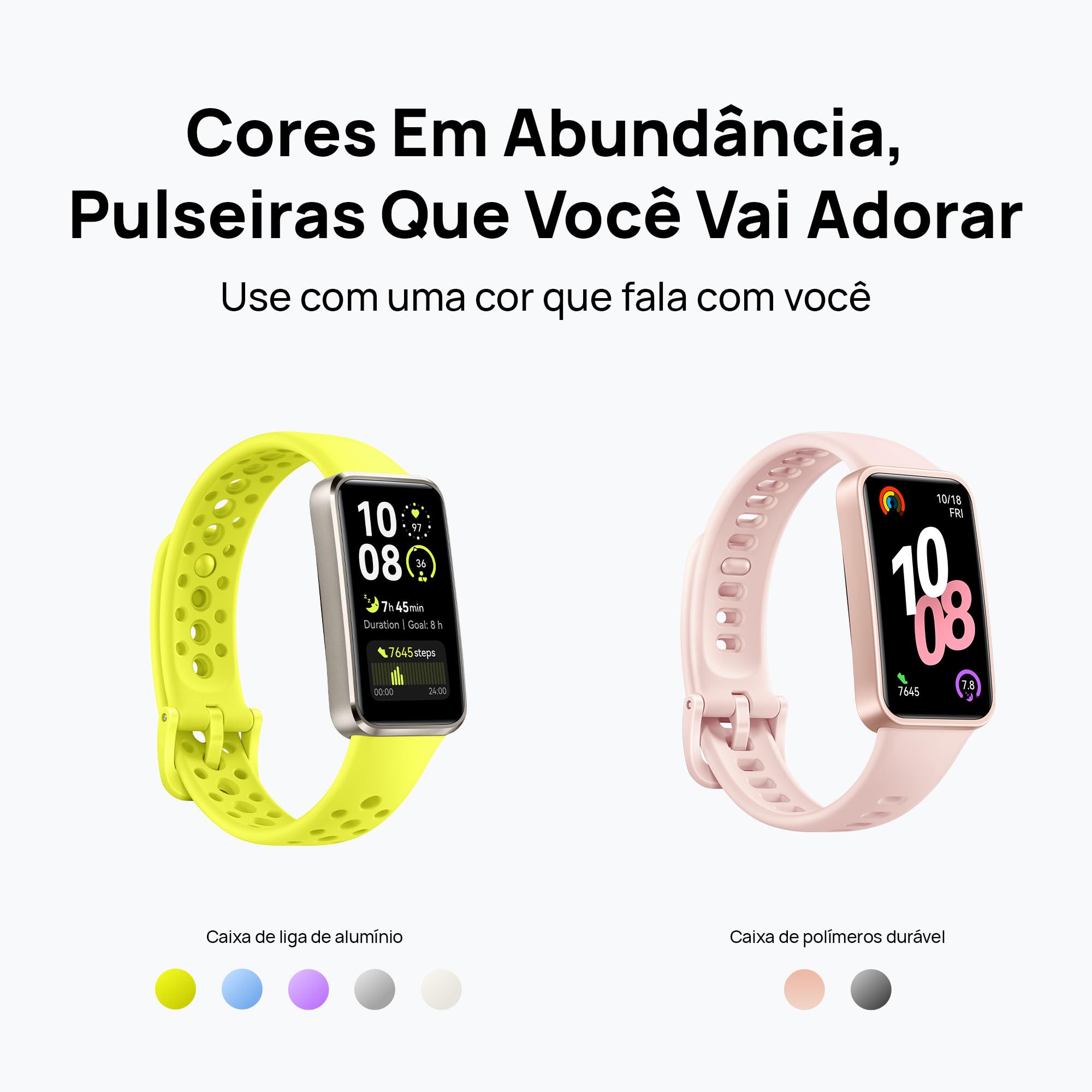Smartwatch, HUAWEI Band 10, Caixa de Polímeros Duráveis, Análise do Sono em Nível Profissional, Assistente de Bem-estar Emocional, Relógio Smartwatch Compatível com Android e iOS, Preto