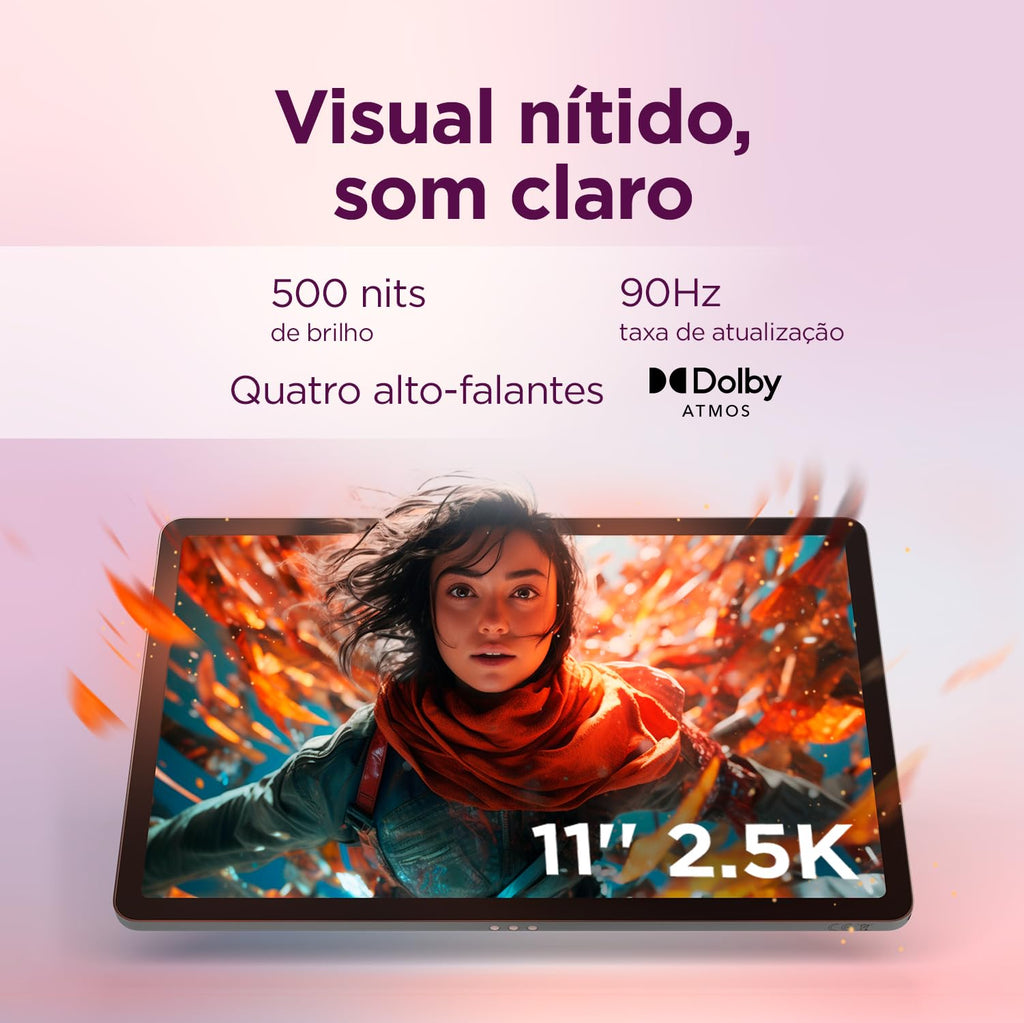 Tablet Lenovo Idea Tab Octa-Core, 4GB, 128GB Android 15 Wifi 5, Tela 11” 90Hz, Caneta e Capa