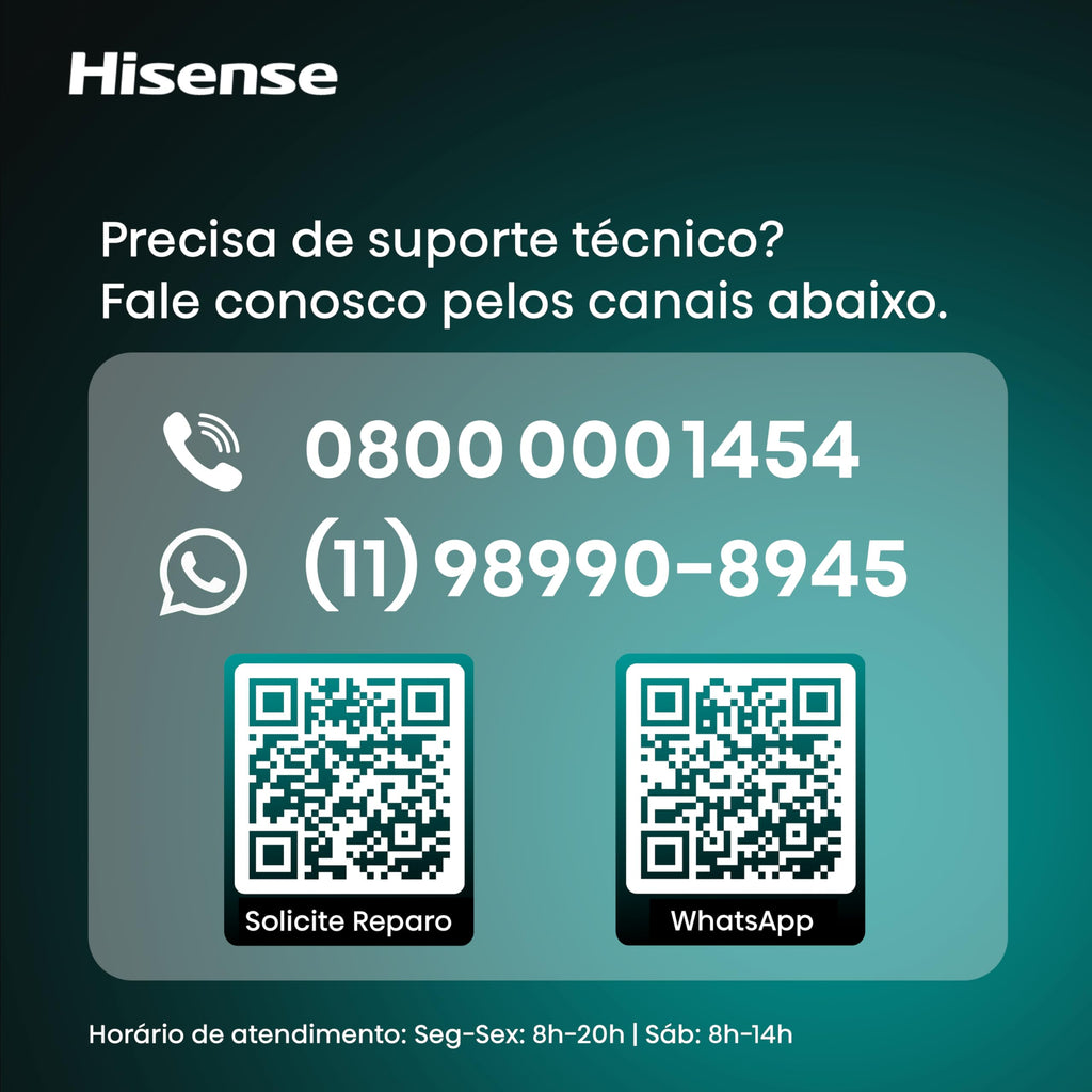Hisense Smart TV UHD 4K QLED 50" Polegadas 50Q6QV com HDR10+, Dolby Atmos, Sports Mode, Game Mode Plus e Compatível com Alexa
