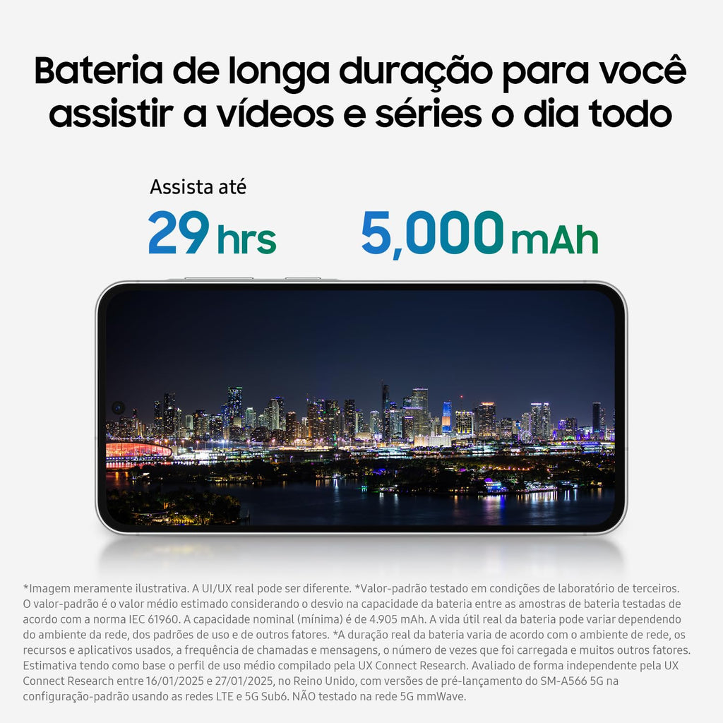 Celular Samsung Galaxy A36 5G 128GB, 6GB RAM, Câmera 50MP, IP67, Super AMOLED 6.7", Recursos AI, Preto
