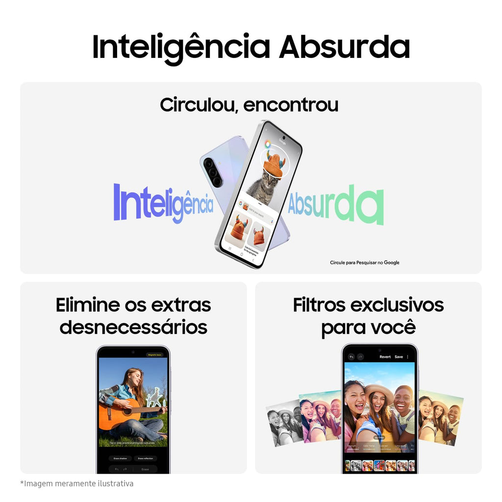 Celular Samsung Galaxy A36 5G 128GB, 6GB RAM, Câmera 50MP, IP67, Super AMOLED 6.7", Recursos AI, Preto