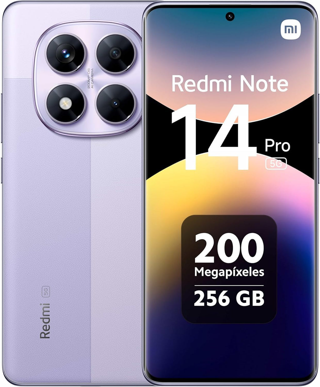 Smartphone Xiaomi Redmi Note 14 Pro 5G Lavender Purple (Roxo Lavanda) 8GB RAM 256GB ROM NFC