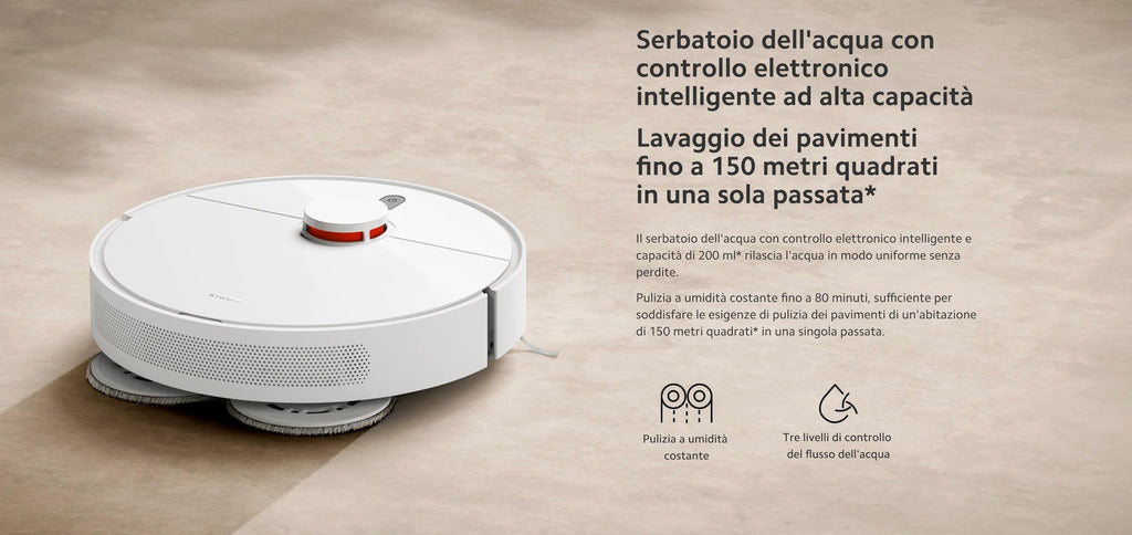 XIAOMI Robot Vacuum S10 - Robot aspirador e lava-chão com planeamento inteligente de rotas, sucção de 4000 Pa, três níveis de lavagem, branco