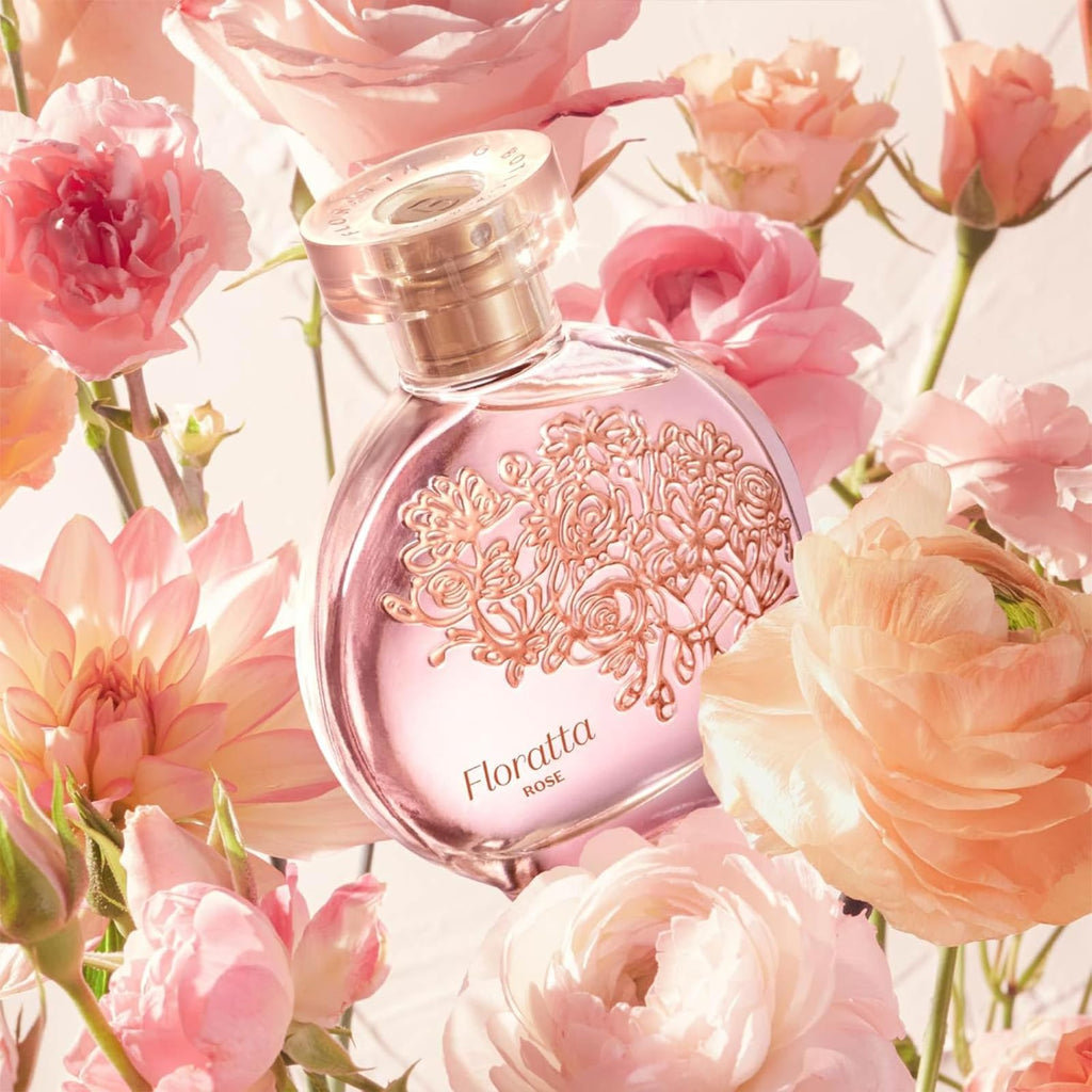 O Boticário Floratta Rose Eau de Toilette, perfume floral de longa duração para mulheres, 75 g