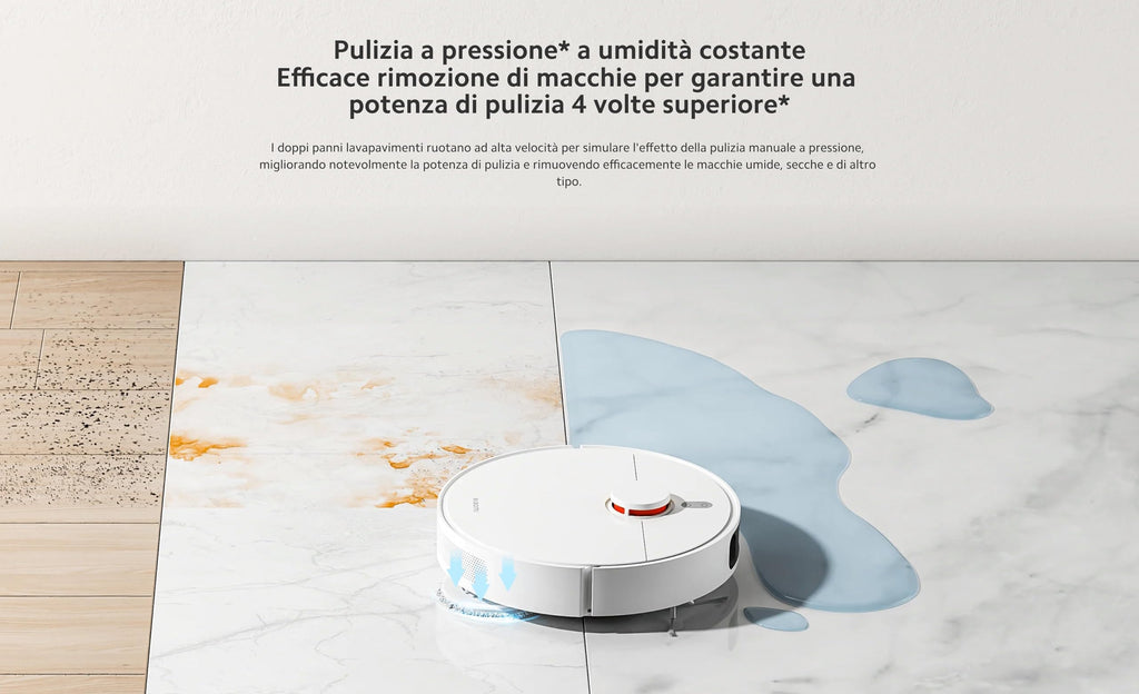 XIAOMI Robot Vacuum S10 - Robot aspirador e lava-chão com planeamento inteligente de rotas, sucção de 4000 Pa, três níveis de lavagem, branco