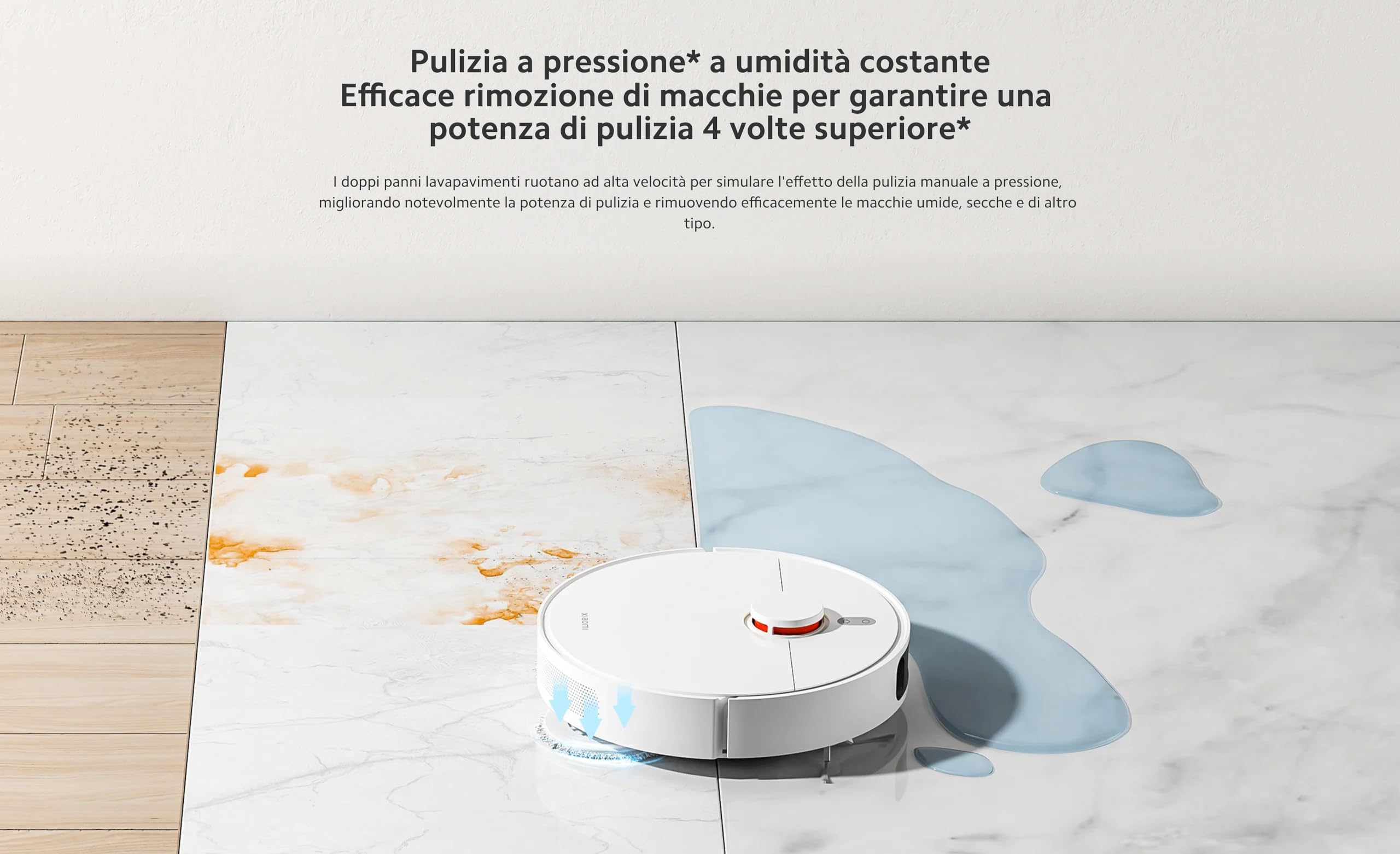 XIAOMI Robot Vacuum S10 - Robot aspirador e lava-chão com planeamento inteligente de rotas, sucção de 4000 Pa, três níveis de lavagem, branco