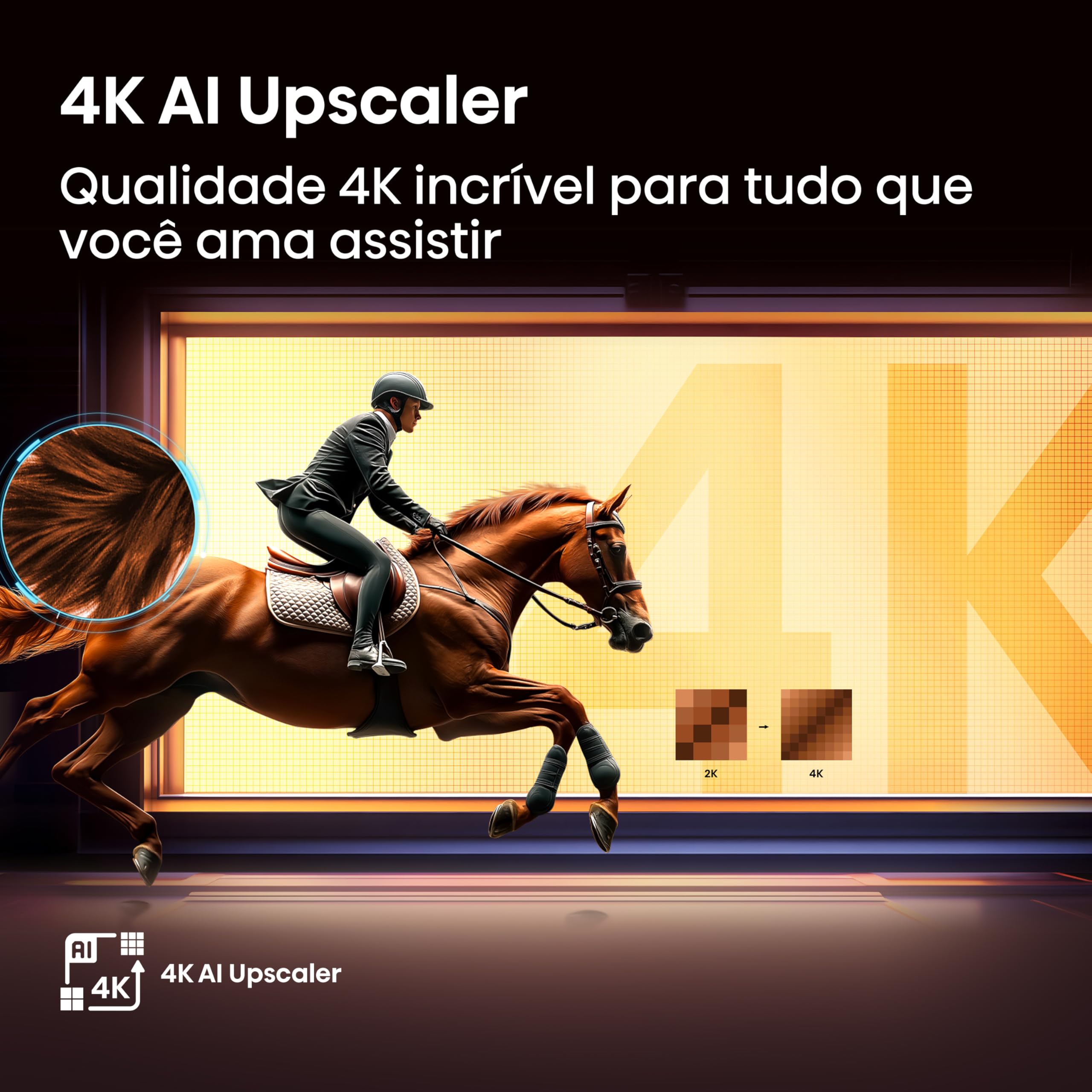Hisense Smart TV UHD 4K QLED 50" Polegadas 50Q6QV com HDR10+, Dolby Atmos, Sports Mode, Game Mode Plus e Compatível com Alexa