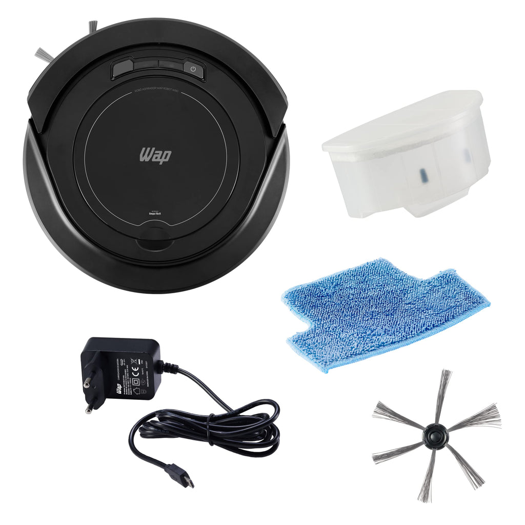WAP Aspirador de Pó Robô ROBOT W90 3 em 1, Automático, 250ml, Sistema Antiqueda e Rodas Emborrachadas, 30W 3,6VDC Bivolt