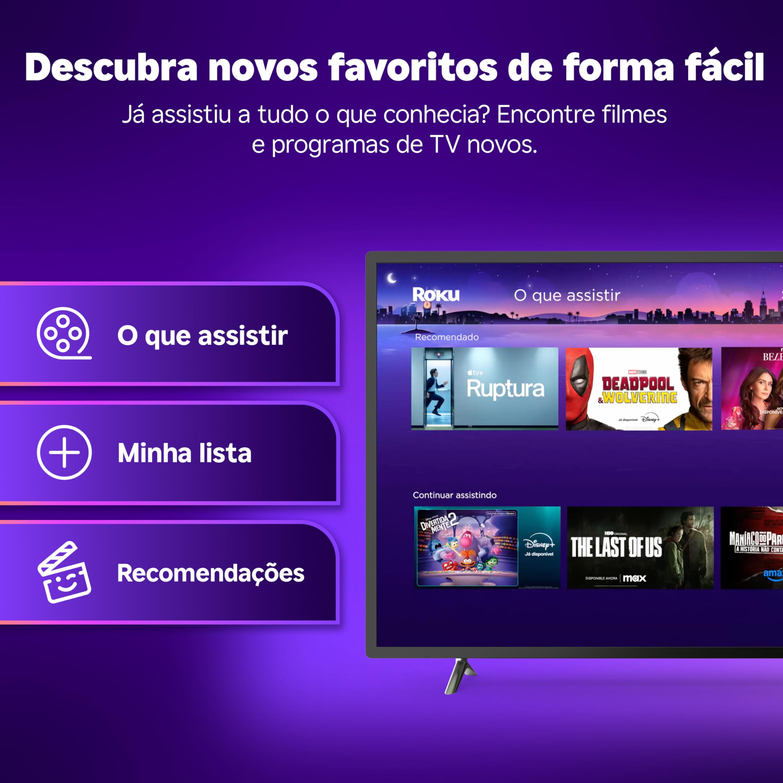 Roku Streaming Stick HD 2025 | Dispositivo de streaming para TV HD/FHD com controle remoto por comando de voz compatível com Alexa, Siri e Google