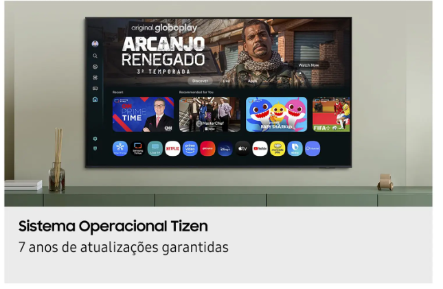 Smart TV 50" Samsung UHD 4K Crystal UHD U8600F UN50U8600FGXZD Tizen Crystal 4K Bixby e Alexa 3 HDMI