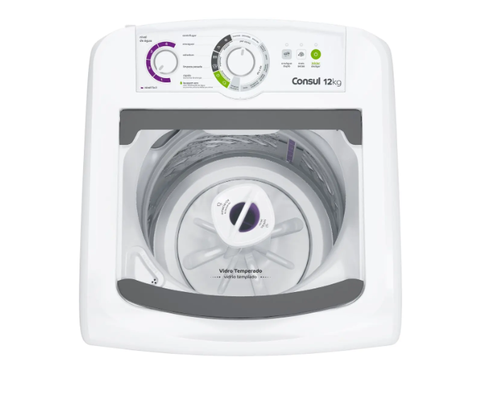 Lavadora de Roupas Consul 12kg 16 Programas de Lavagem Branca CWH12