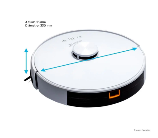 Robô Aspirador e Passa Pano KABUM! smart 700 - 5 Modos de Limpeza, Mapeamento a Laser 3D, Base de Carregamento - Bivolt - Branco - KBSF006