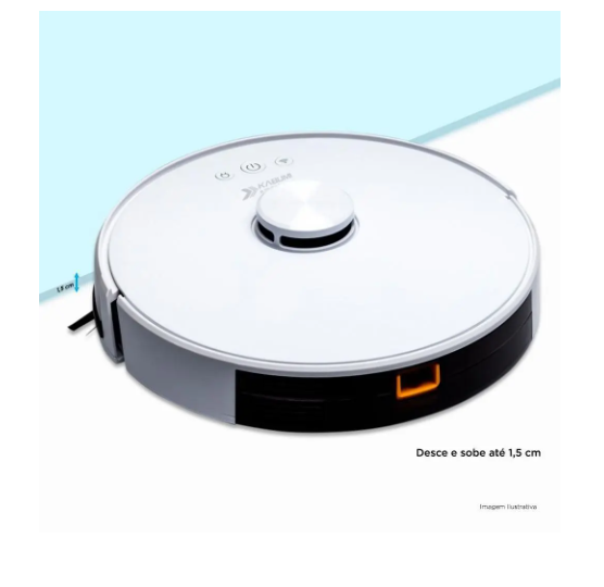 Robô Aspirador e Passa Pano KABUM! smart 700 - 5 Modos de Limpeza, Mapeamento a Laser 3D, Base de Carregamento - Bivolt - Branco - KBSF006