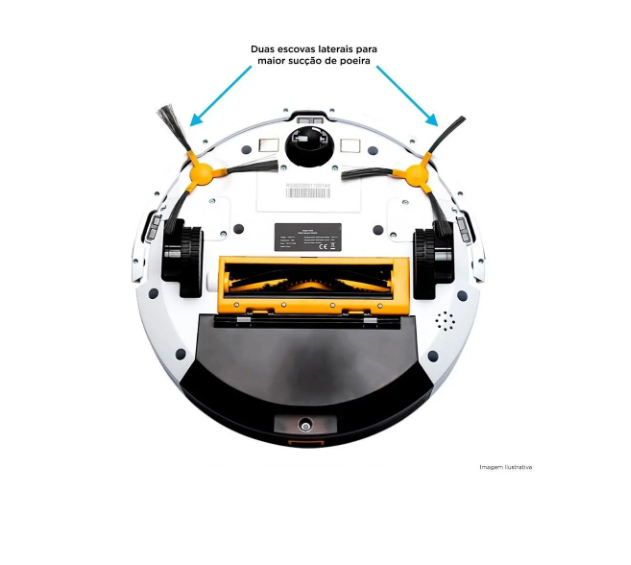 Robô Aspirador e Passa Pano KABUM! smart 700 - 5 Modos de Limpeza, Mapeamento a Laser 3D, Base de Carregamento - Bivolt - Branco - KBSF006