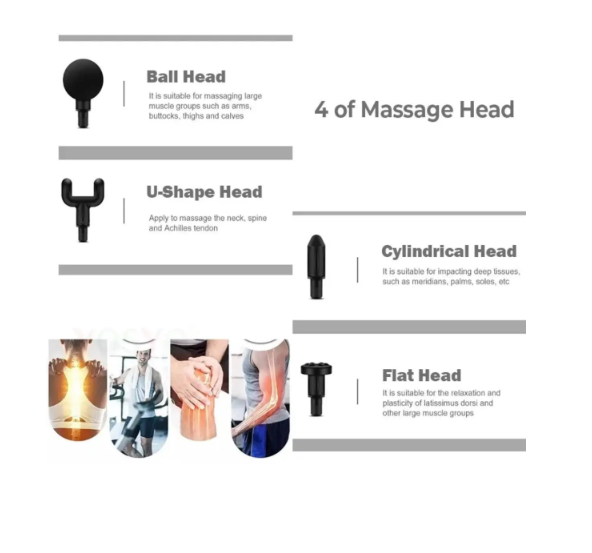 Massageador Elétrico Profissional Muscular 6 Velocidade Massagem - dfjn