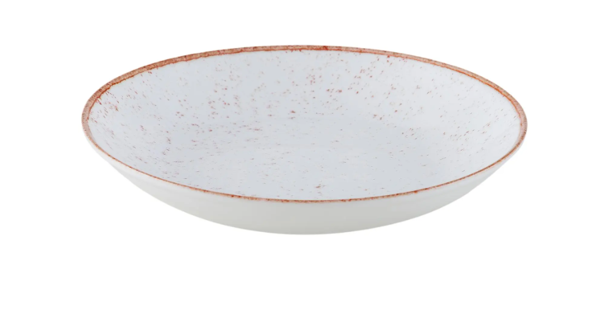 Aparelho de Jantar 20 Peças Tramontina Redondo Porcelana Branco e Marrom Mare