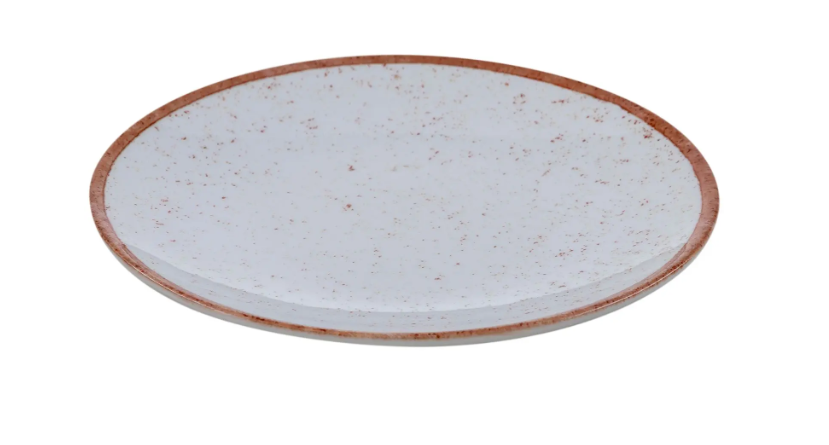 Aparelho de Jantar 20 Peças Tramontina Redondo Porcelana Branco e Marrom Mare