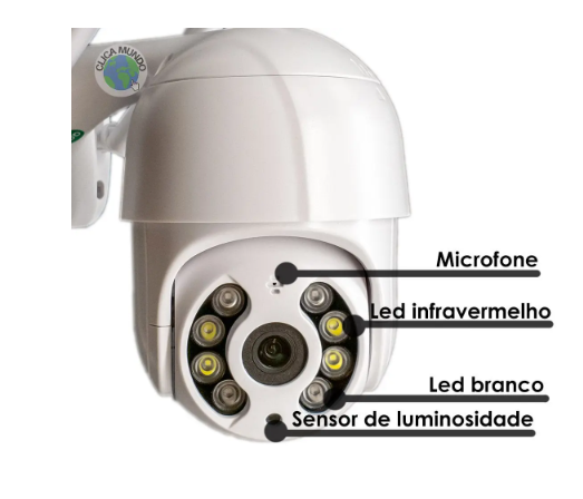 Câmera Externa Ip Prova D'água Infravermelho Externa Wifi Hd - IP CAMERA