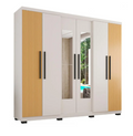 Guarda-roupa Casal com Espelho 6 Portas 4 Gavetas Araplac Braga