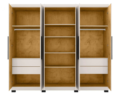 Guarda-roupa Casal com Espelho 6 Portas 4 Gavetas Araplac Braga
