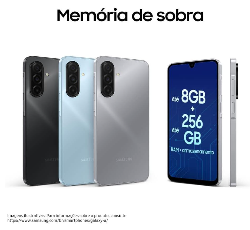 Smartphone Samsung Galaxy A17 256GB 8GB RAM 6,7" Câm. Tripla + Selfie 13MP